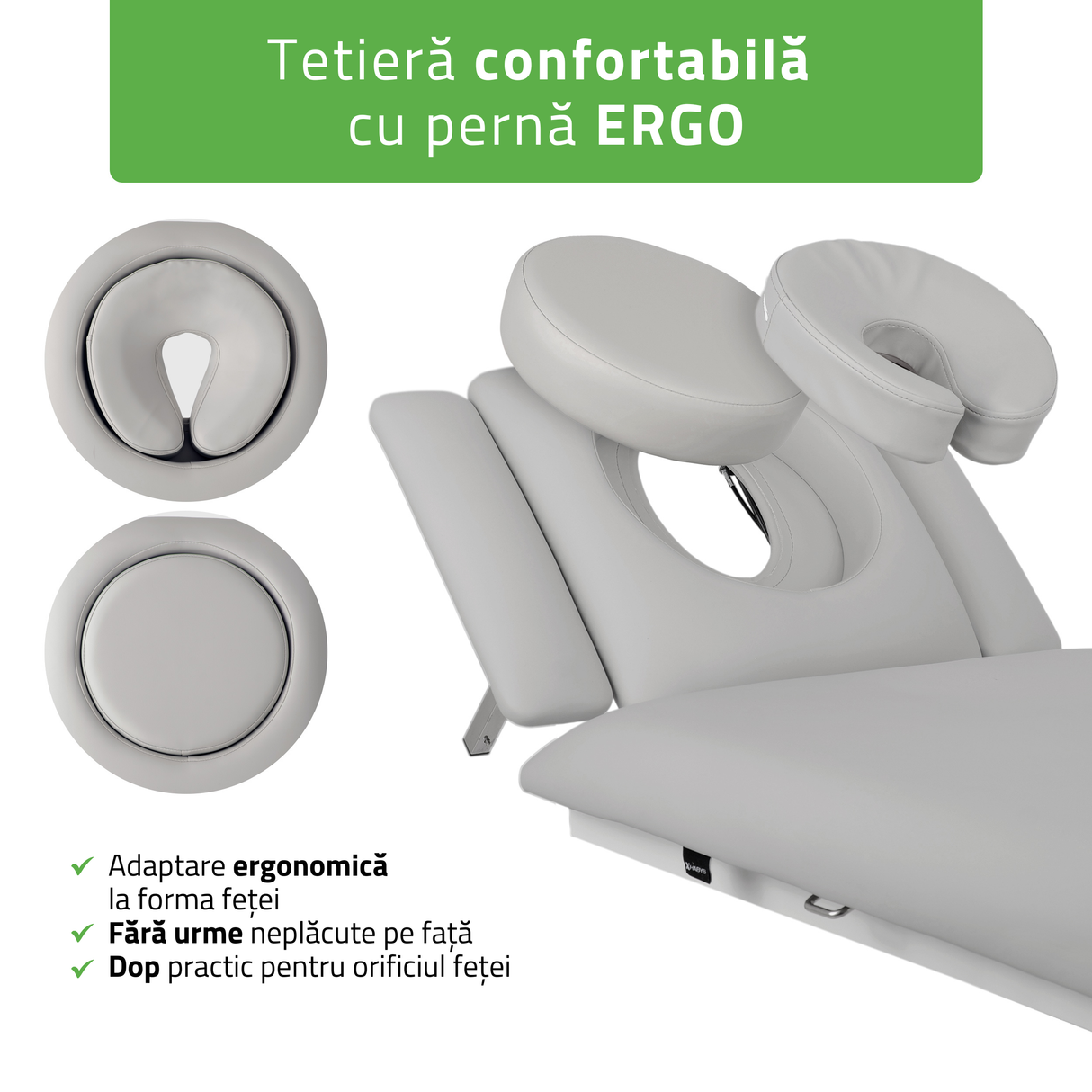 Masă de masaj electrică Fortis 5 Ergo | Pat de masaj electric | 5 segmente | Telecomandă Manuală | 3 ani garanție!