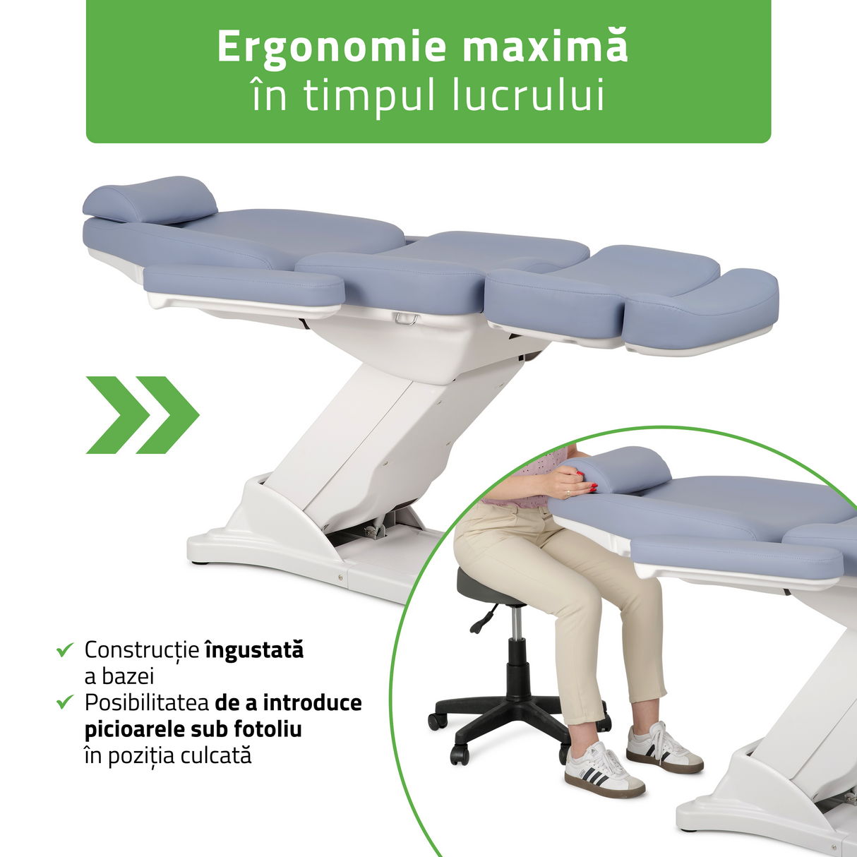 Fotoliu cosmetic, electric Elara PRO 4, violet | Telecomandă manuală | 3 ani garanție!