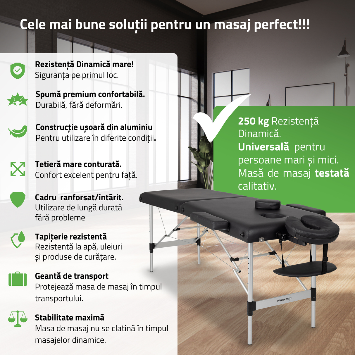 Masă de masaj pliabilă Nadia | Pat cosmetică