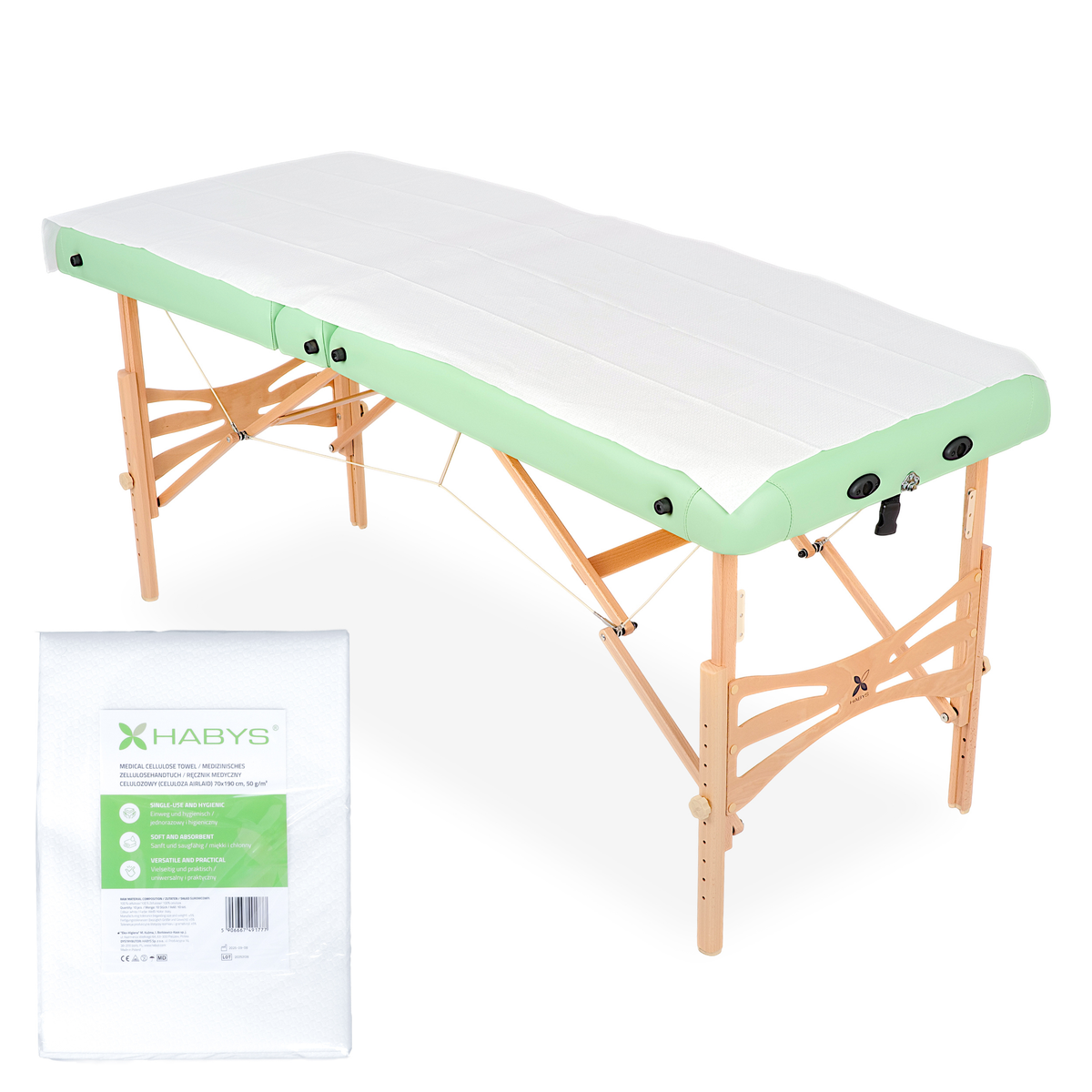 Husă de unică folosință din celuloză de calitate superioara | 70 cm x 190 cm, 10 bucăți