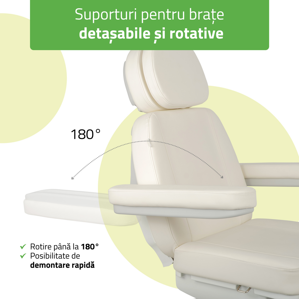 Pat cosmetic electric | Luxoria PRO 5 | Scaun cosmetic cu reglare electrică | Panou Control | Telecomandă Manuală