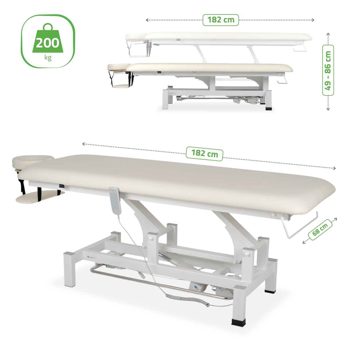Masă de masaj electrică Fortis 1 | Pat de masaj electric| 1-Segment | Telecomandă Manuală  | Ramă de control |3 ani garanție!