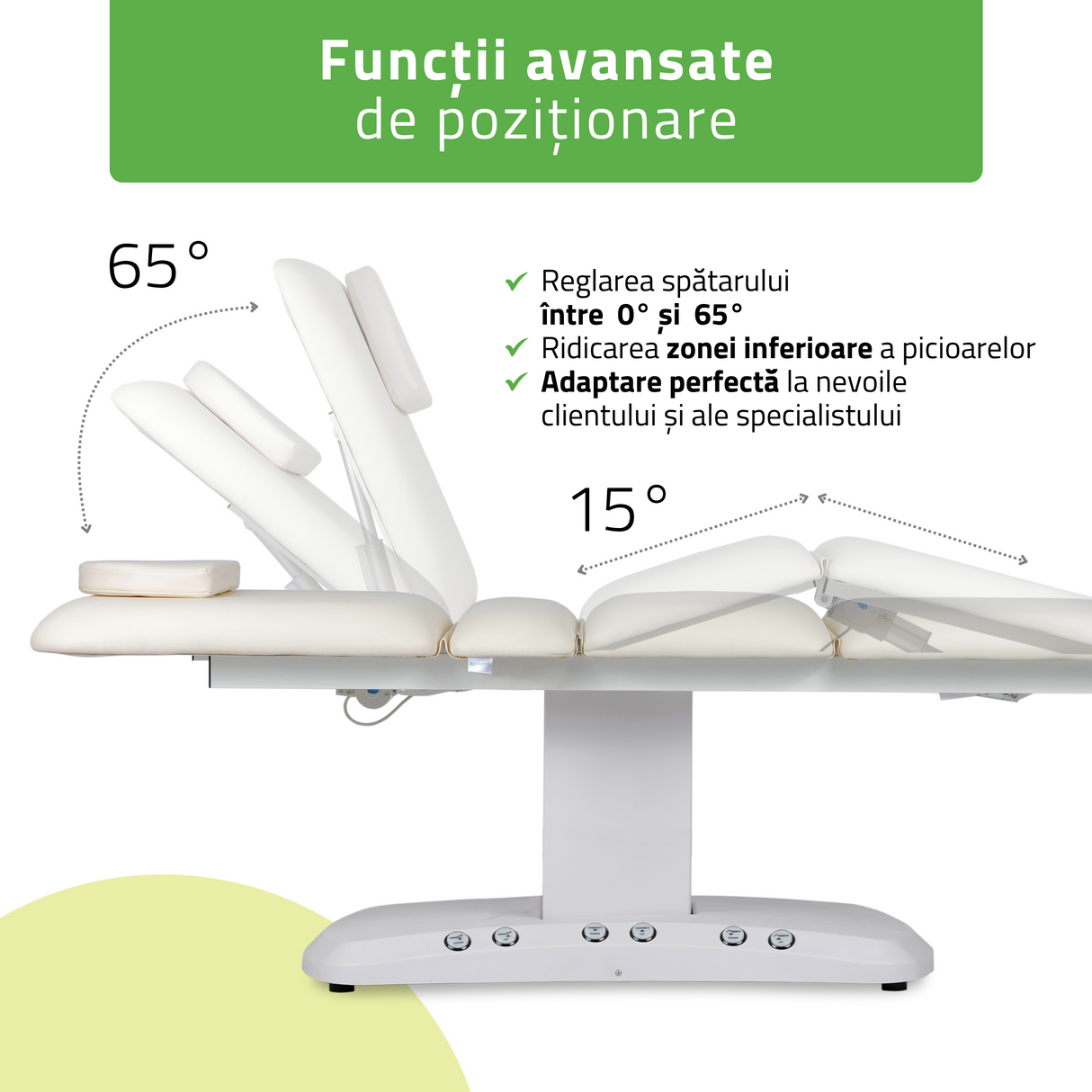 Pat cosmetic electric încălzit | Serenity PRO 4 | Panou Control  | Telecomandă Manuală