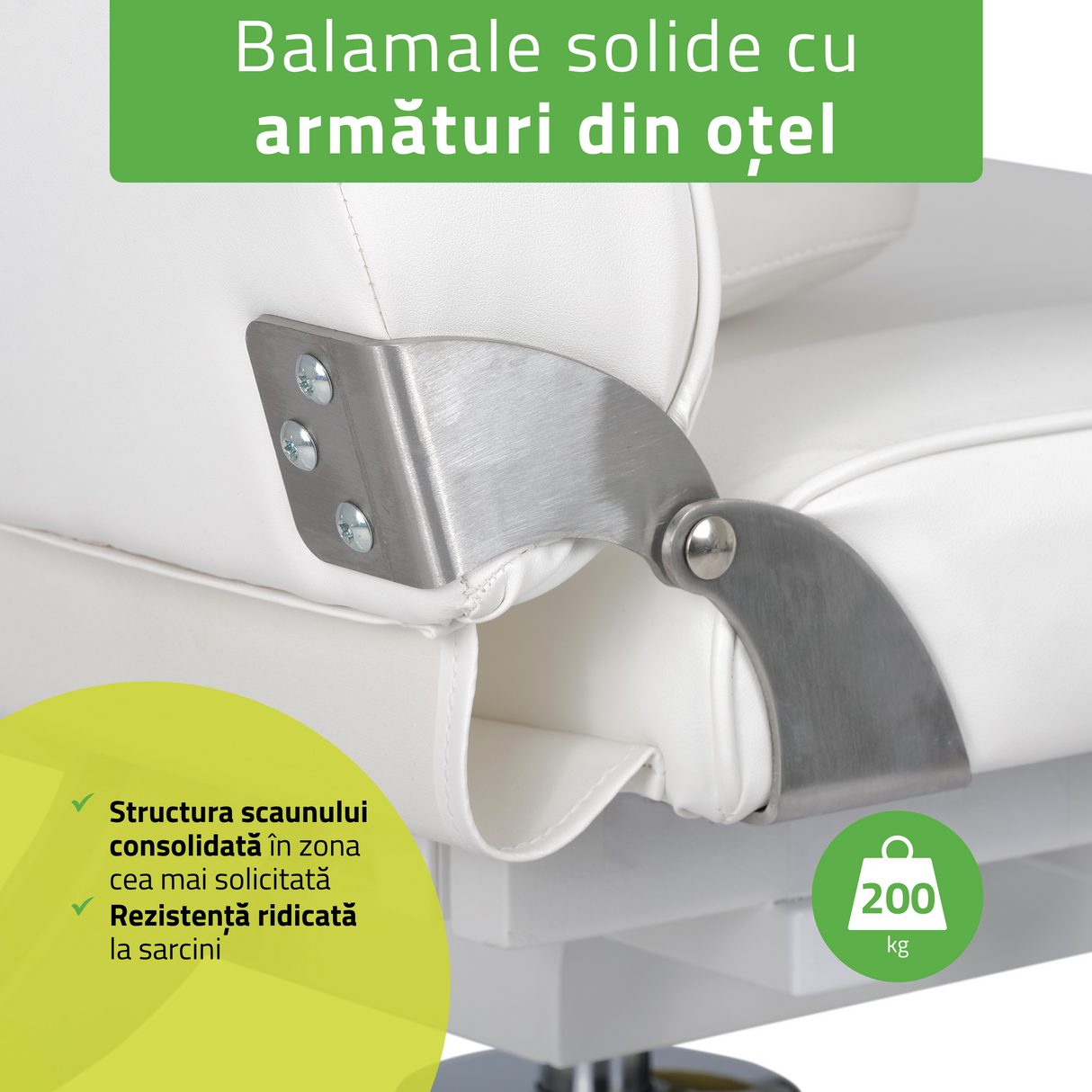 Fotoliu cosmetică | Max Bianco | Sistem de Reglare Hidraulică a înălțimii