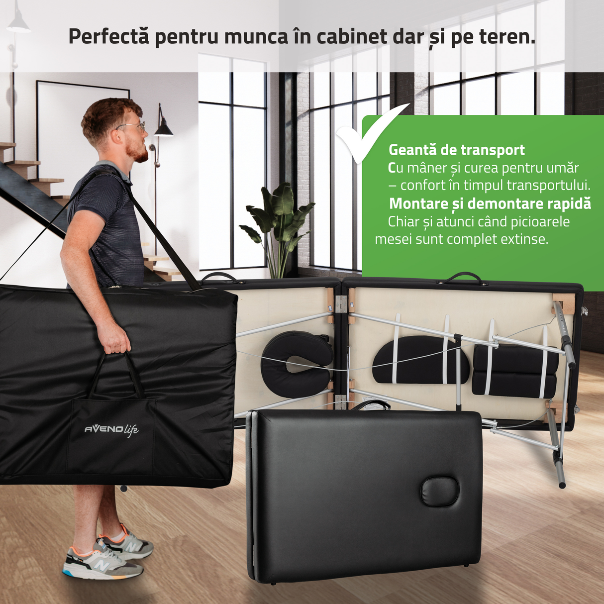 Masă de masaj pliabilă Nadia | Pat cosmetică