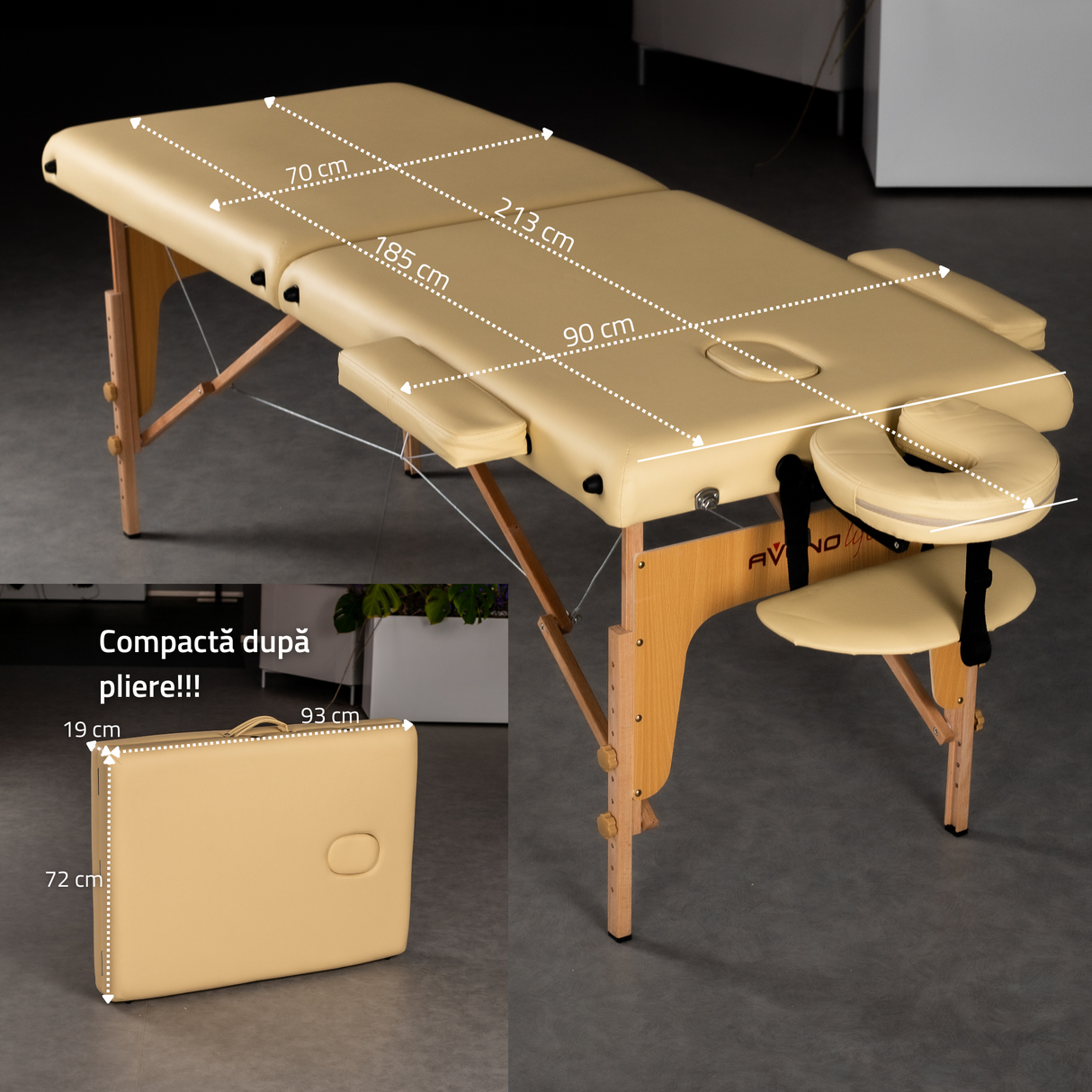 Masă de masaj pliabilă Sofia | Pat cosmetică