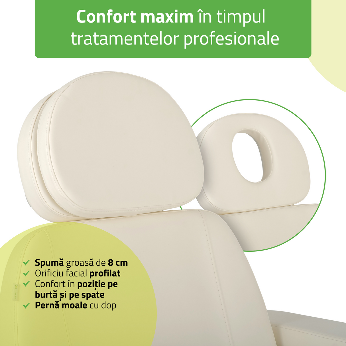 Pat cosmetic electric | Luxoria PRO 5 | Scaun cosmetic cu reglare electrică | Panou Control | Telecomandă Manuală