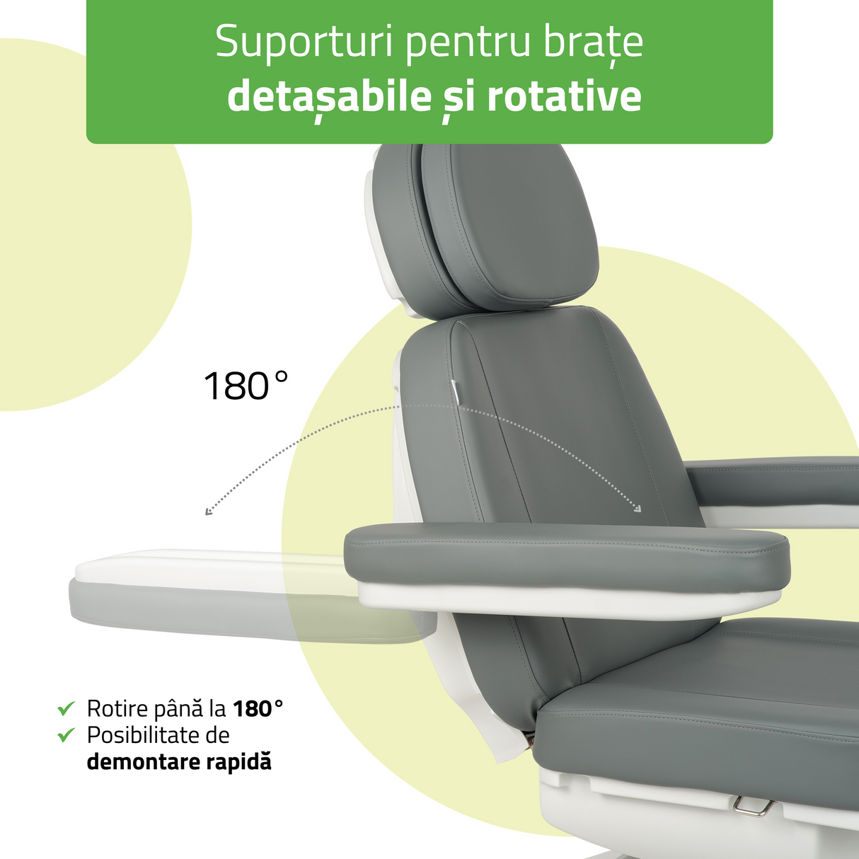 Pat cosmetic electric | Luxoria PRO 5 | Scaun cosmetic cu reglare electrică | Panou Control | Telecomandă Manuală | 3 ani garanție!