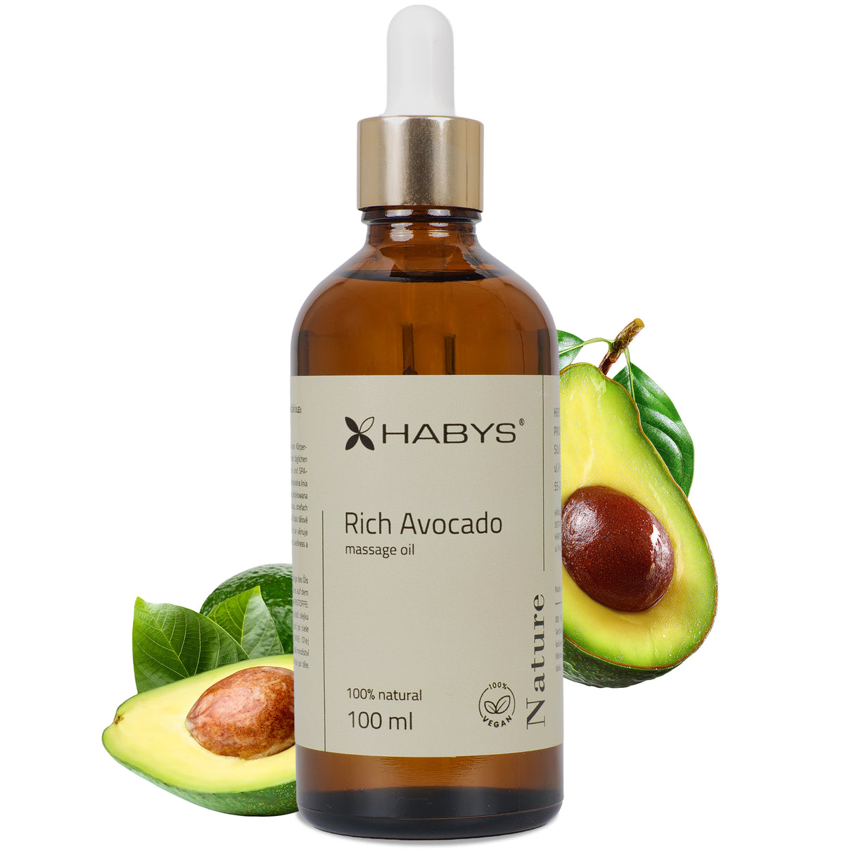 Ulei de masaj Nature Avocado | 100 ml cu pipetă