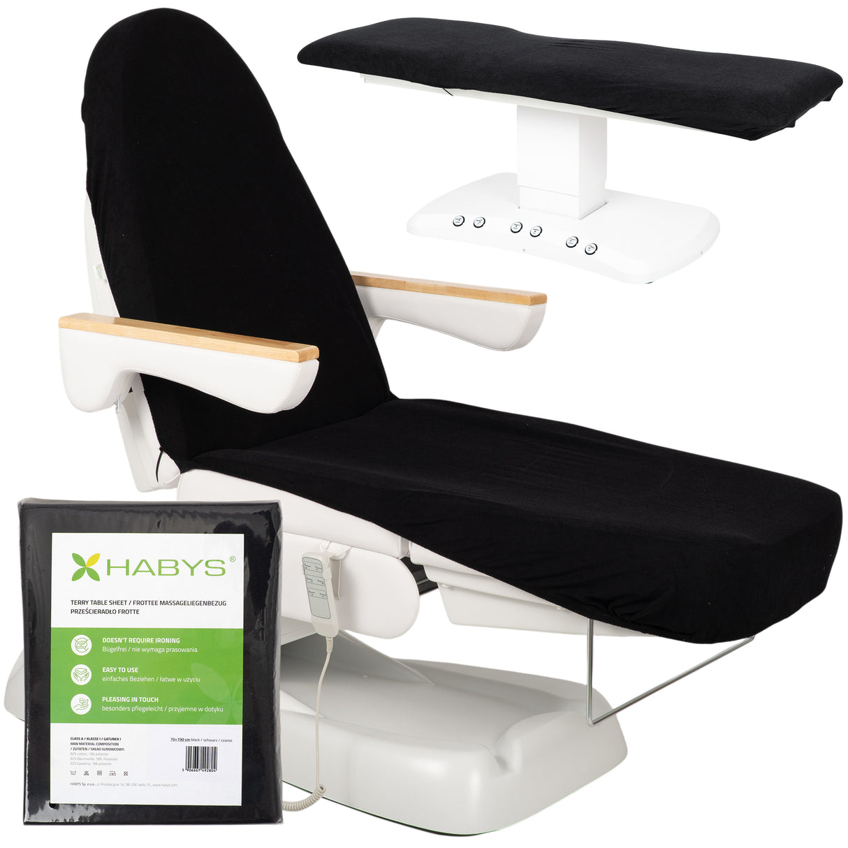 Husă din material frotir cu elastic și șnururi pentru Fotoliu de cosmetică