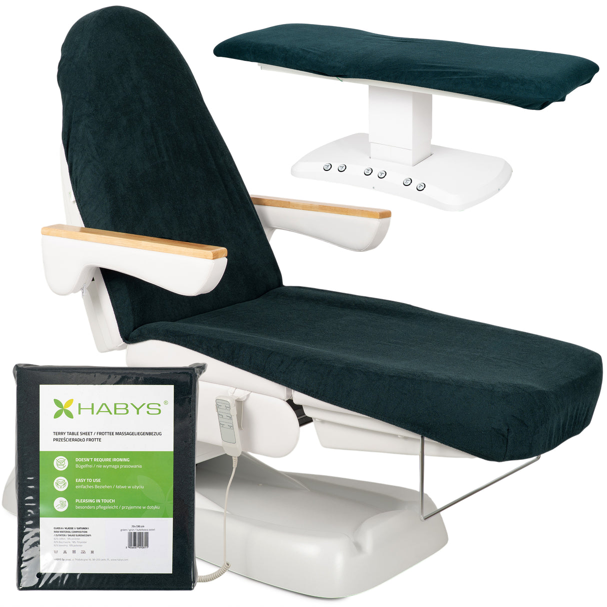 Husă din material frotir cu elastic și șnururi pentru Fotoliu de cosmetică