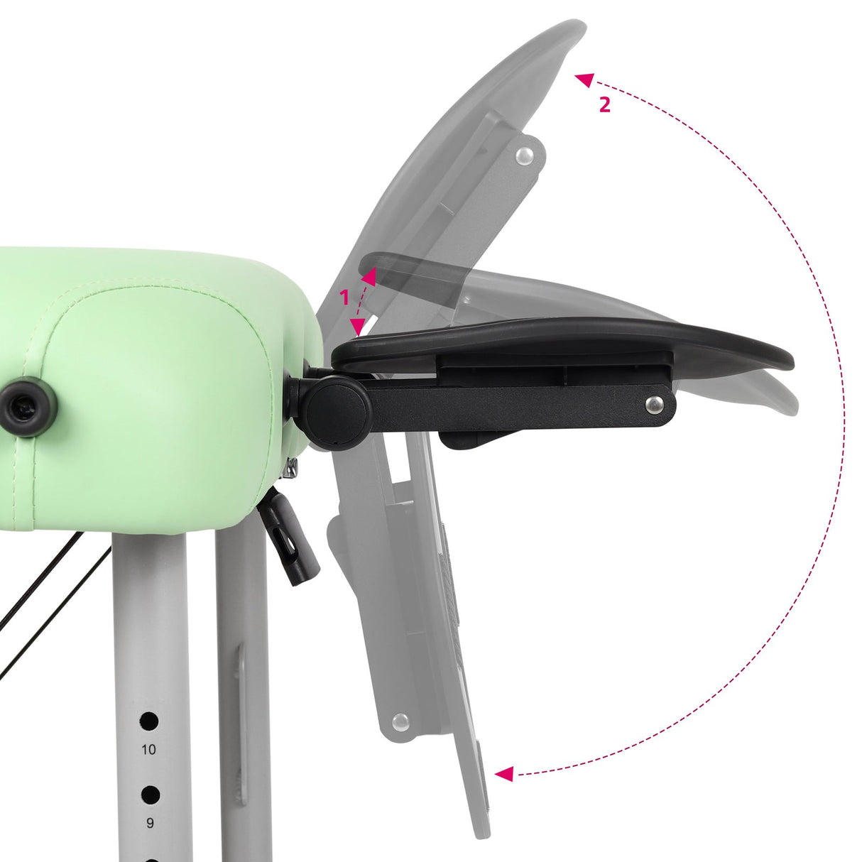 Structura tetieră reglabilă 2D Ergo | Negru