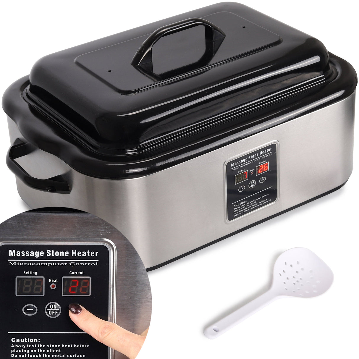 Încălzitor digital pentru pietre de masaj vulcanice | 17 Litri