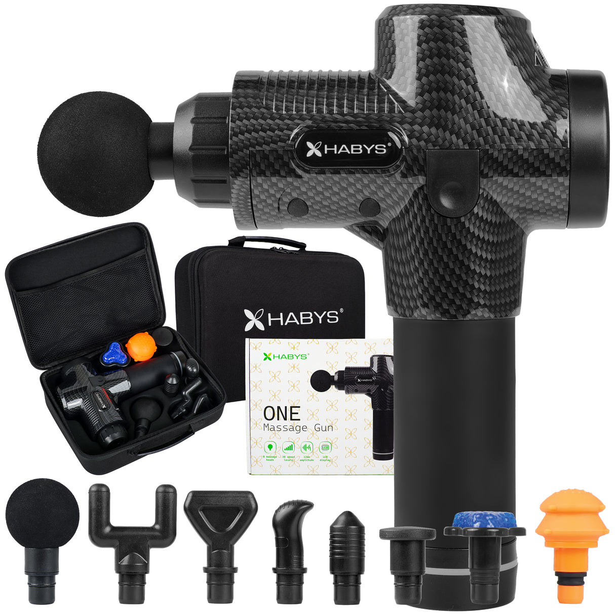 Pistol de masaj One | Dispozitiv de masaj | Aparat de masaj cu vibrații | Habys
