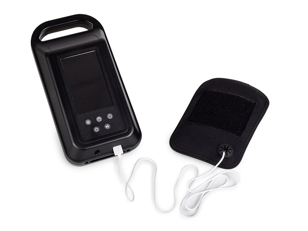 Dispozitiv Habys pentru drenaj limfatic și presoterapie Pro 8 | Element de încălzire | Manșete pentru picioare cu 8 camere de aer XXL | Furtunuri de aer