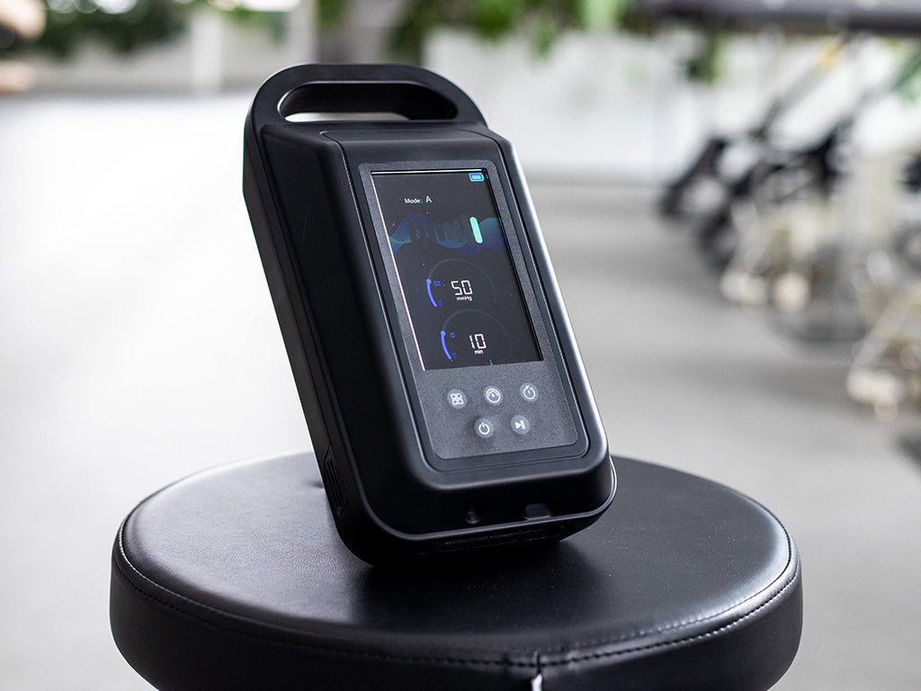 Dispozitiv Habys pentru drenaj limfatic și presoterapie Pro 8 | Element de încălzire | Manșete pentru picioare cu 8 camere de aer XXL | Furtunuri de aer