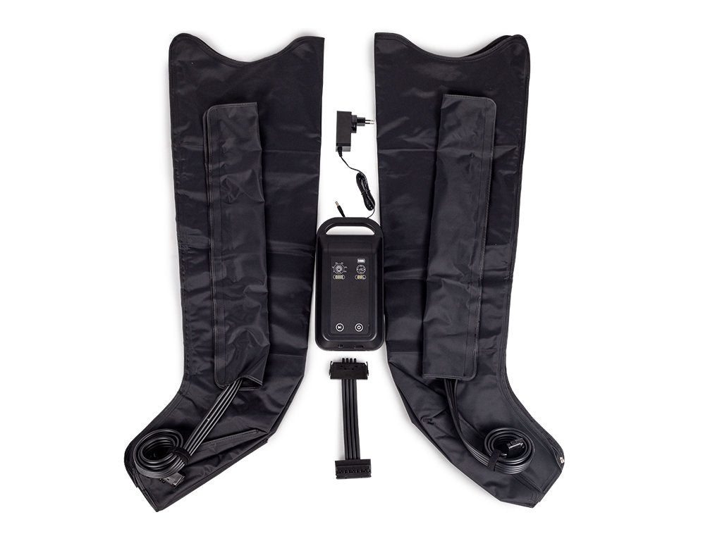 Dispozitiv Habys pentru drenaj limfatic și presoterapie Simple 4 | Manșete pentru picioare cu 4 camere de aer XXL | furtunuri de aer