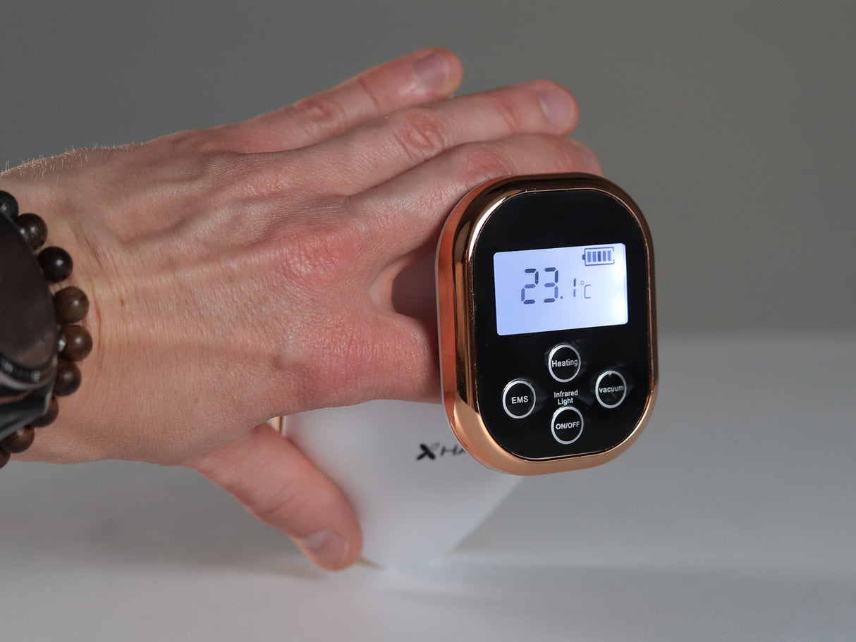 Dispozitiv electric de masaj cu ventuze și mâner | încălzire și magnetoterapie | EMS