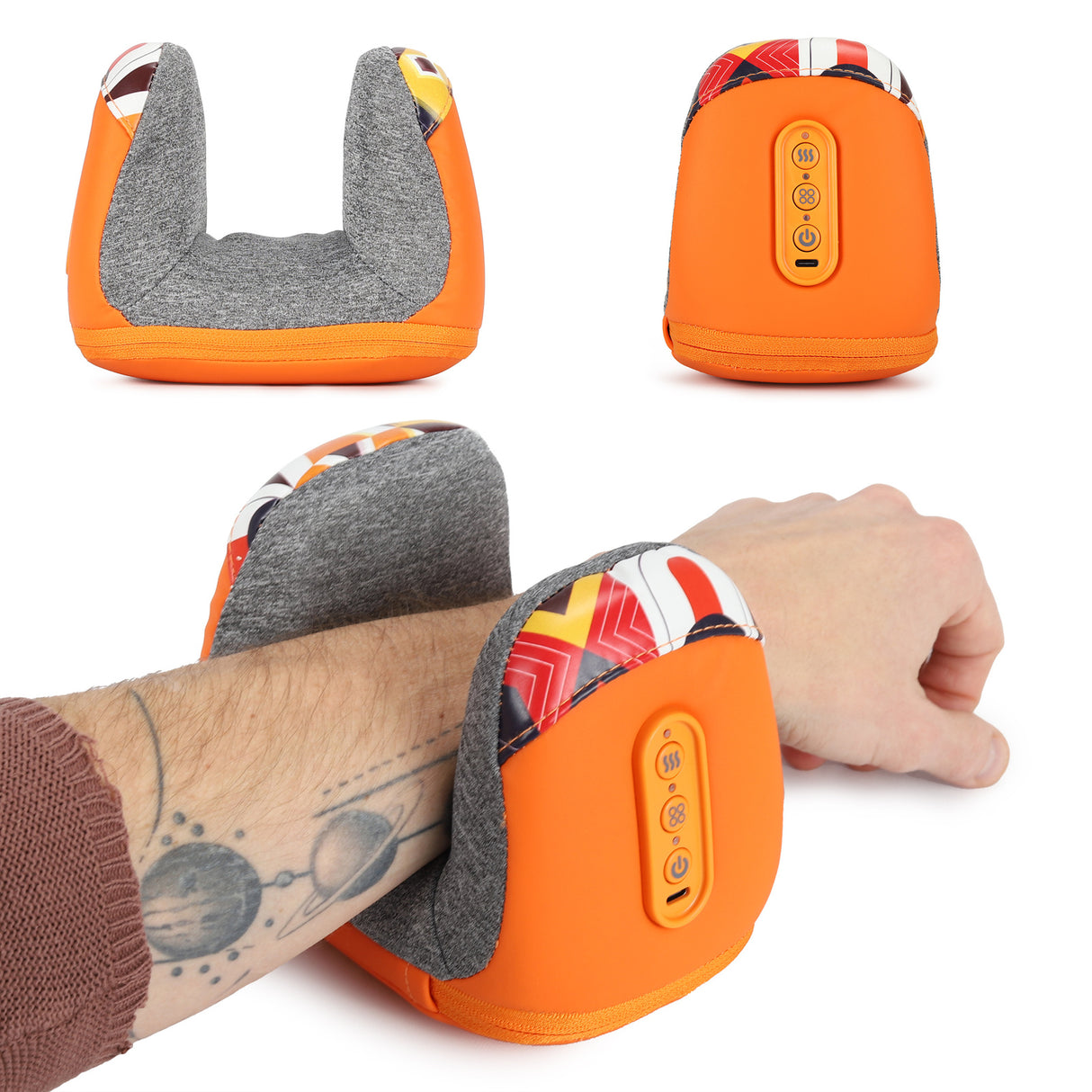 Dispozitiv electric pentru masaj pentru încheietura mâinii | funcție de încălzire | 3 în 1
