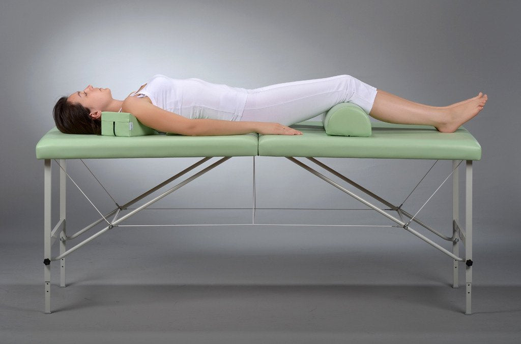 Pernă semi-cilindru de poziționare pentru masaj 60x18x12 cm | Soft Touch