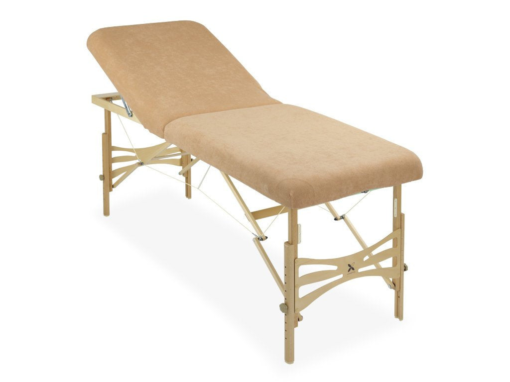 Husă din frotir textil pentru mesele de masaj pliabile | din două bucăți | 76x200 cm | Bej