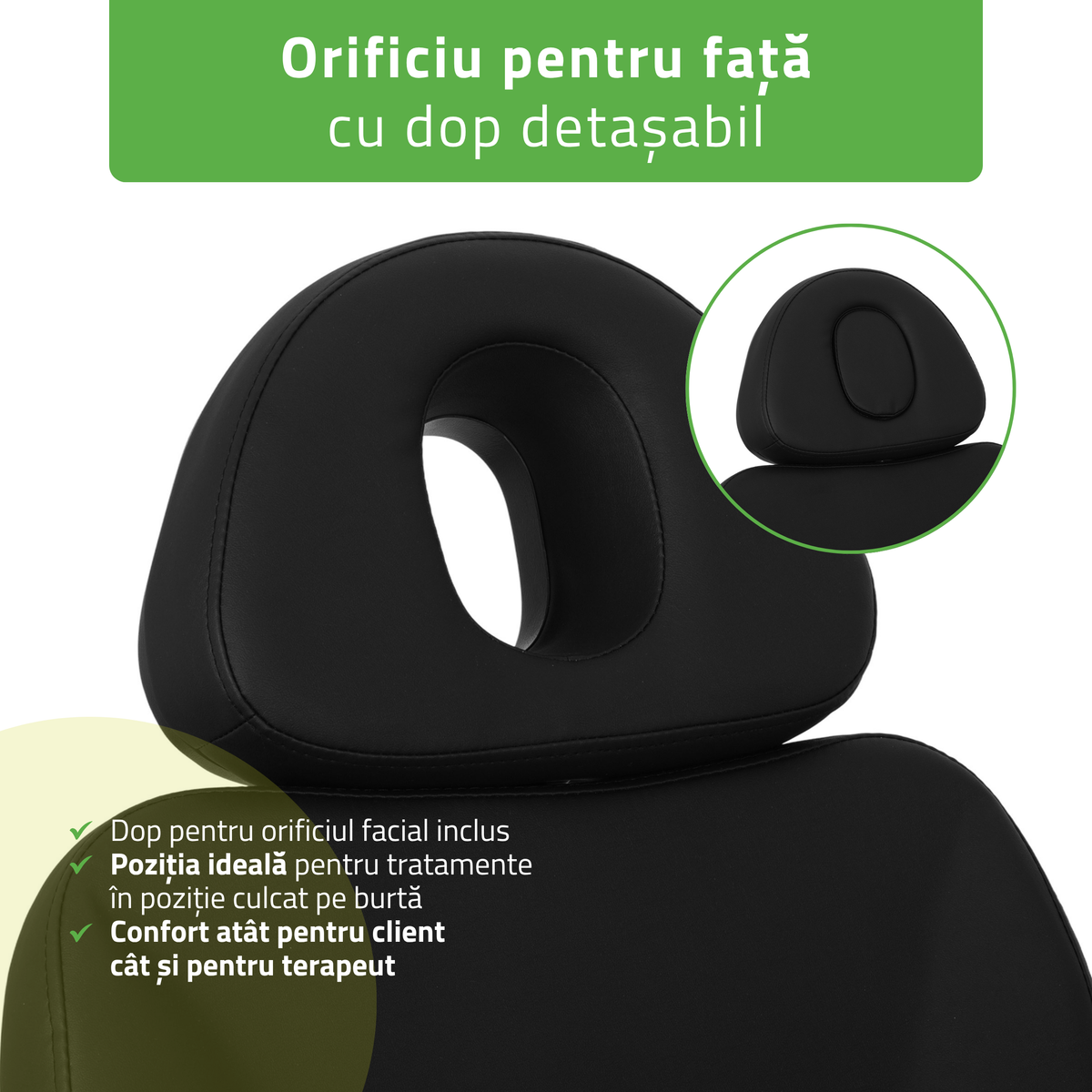 Pat cosmetic electric | Ravia PRO 3 | Fotoliu cosmetic cu reglare electrică | Telecomandă de manuală | 4 motoare electrice