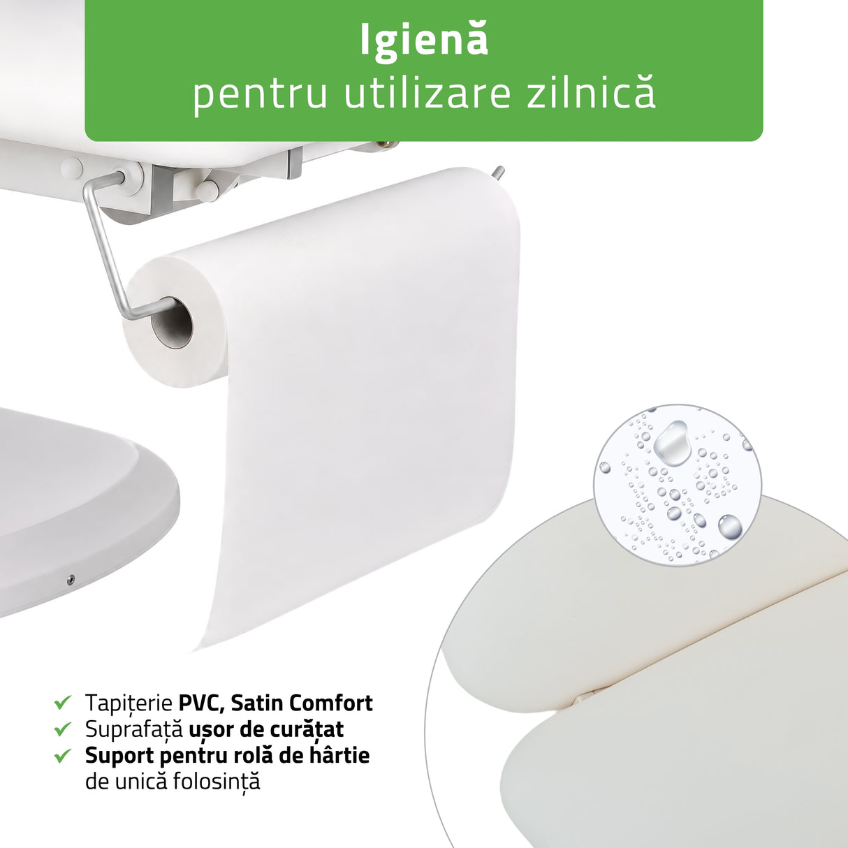 Pat cosmetic electric încălzit | Serenity ERGO 4 | Panou Control | Telecomandă Manuală | 3 motoare | 3 ani garanție!