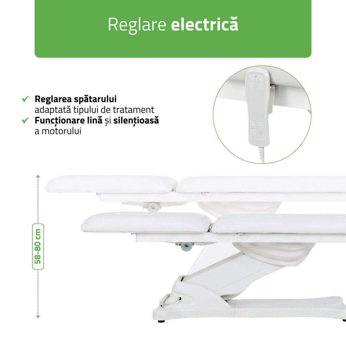 Pat cosmetic electric încălzit pentru masaj și tratamente SPA | 2 motoare | Camilla ERGO 2 | Telecomandă Manuală | 3 ani garanție!