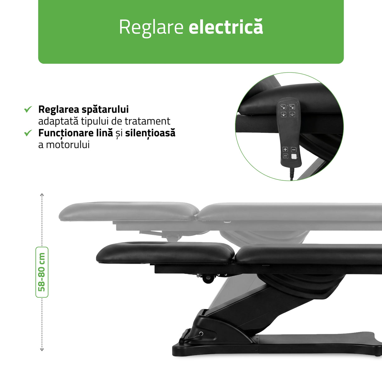 Pat cosmetic electric încălzit pentru masaj și tratamente SPA | 2 motoare | Camilla ERGO 2 | Telecomandă Manuală | 3 ani garanție!