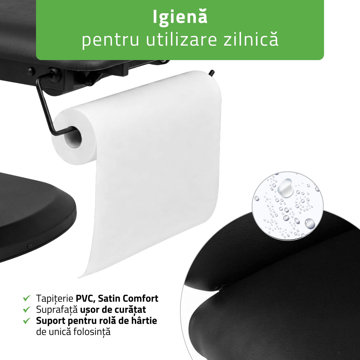 Pat cosmetic electric încălzit | Serenity ERGO 4 | Panou Control | Telecomandă Manuală | 3 motoare | 3 ani garanție!