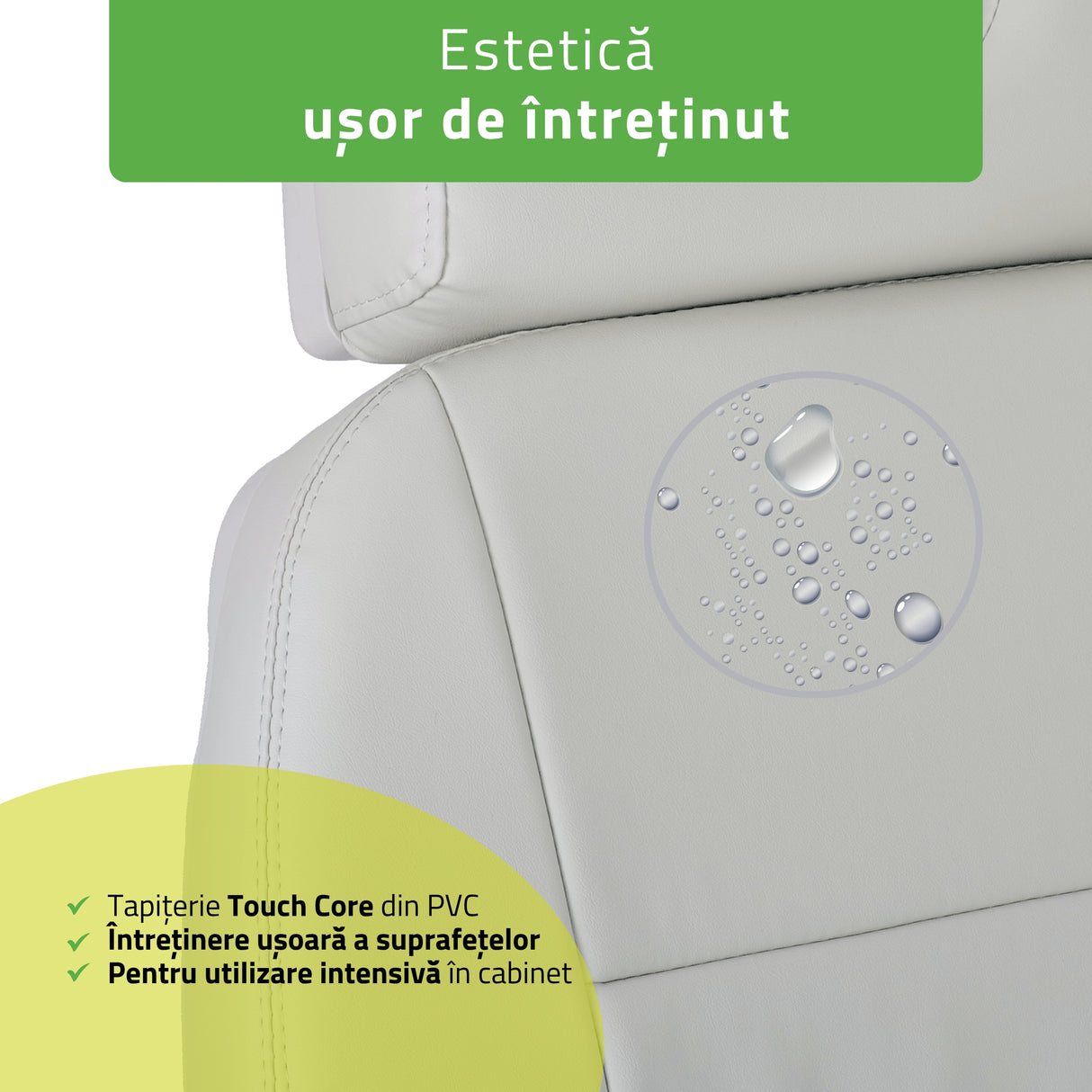 Fotoliu cosmetic electric | Velora PRO 4 | Scaun cosmetic cu reglare electrică | Telecomandă manuală | 4 motoare | 3 ani garanție