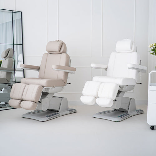 Fotoliu cosmetic electric Habys Evia Lift P | pentru podologie, pedichiură, cabinete de medicină estetică, saloane de cosmetică și beauty | 3 ani garanție