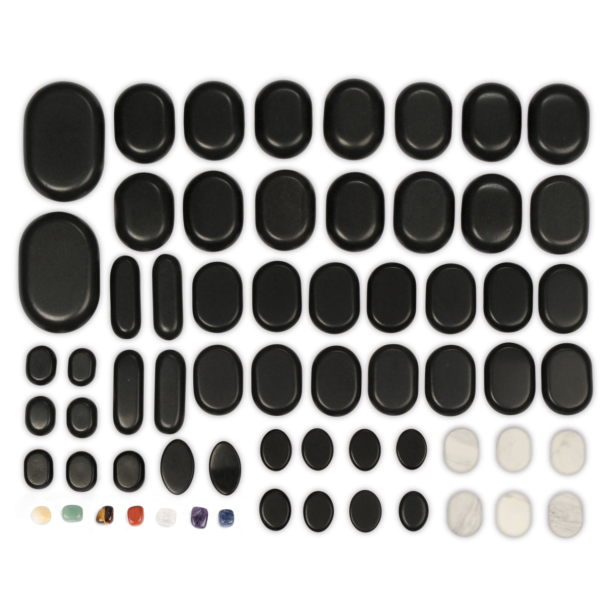Set de pietre pentru masaj | 64 piese