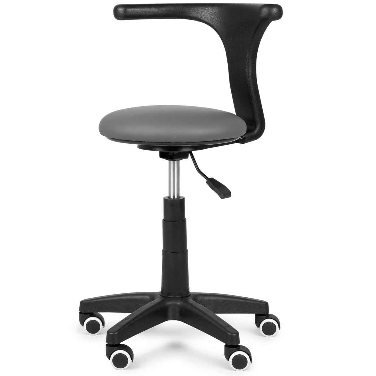 Scaun, Taburet rotativ cu roți și spătar | Tessa