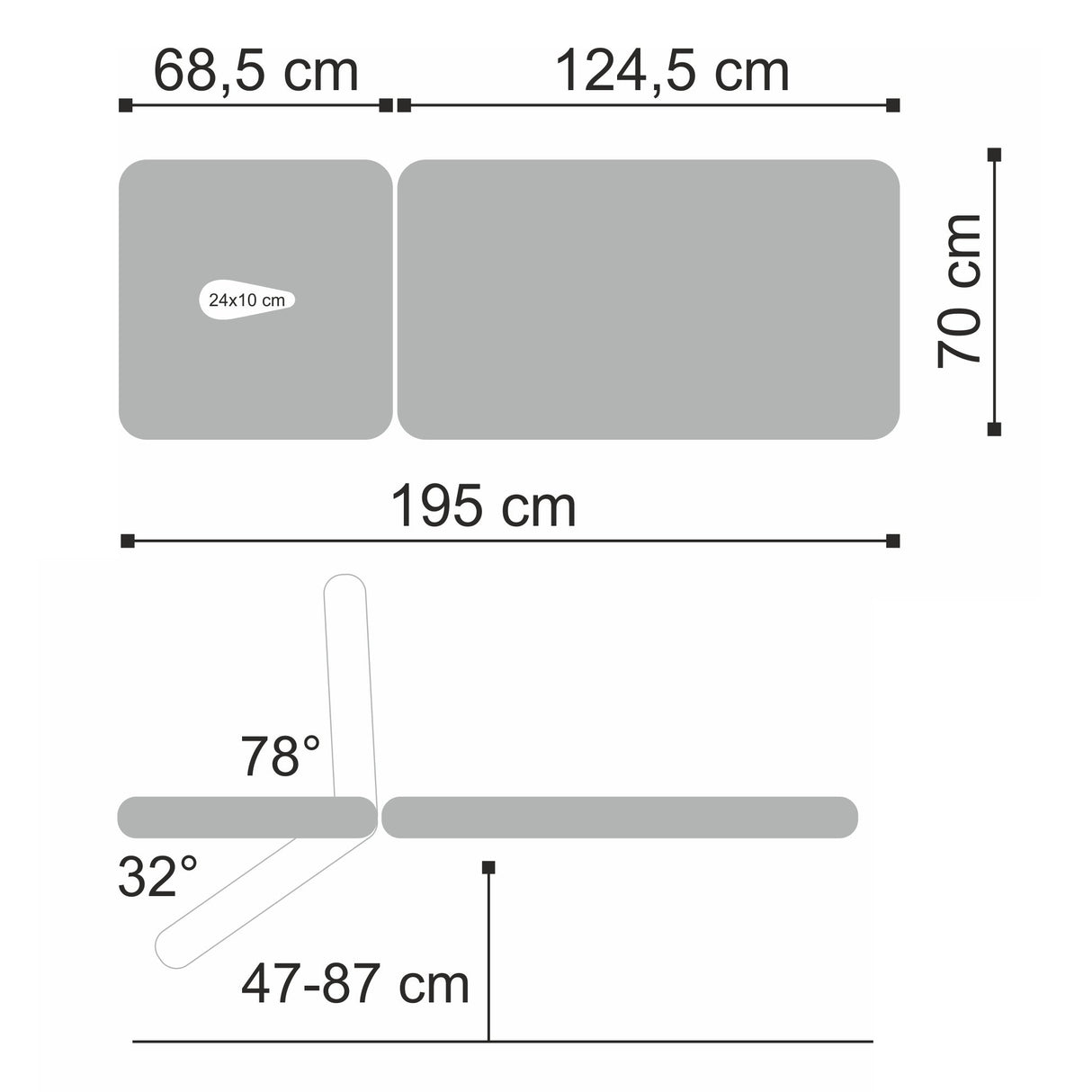 Masă de masaj hidraulică Ultima H2 | Reglare hidraulică a înălțimii