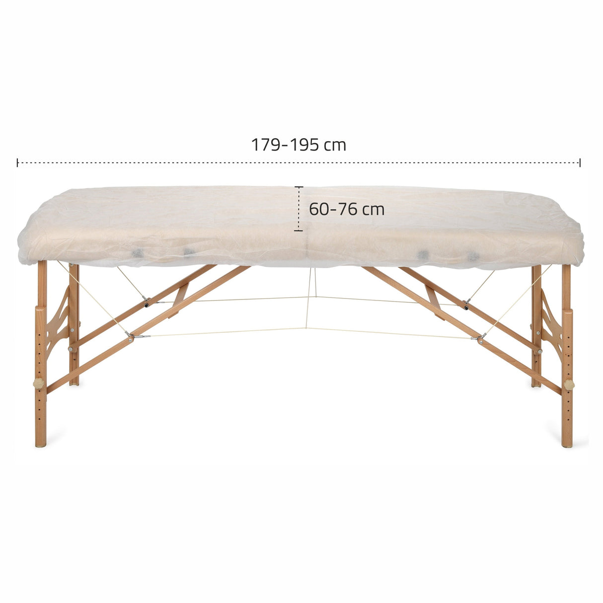 Cearșafuri de unică folosință cu elastic pentru mesele de masaj | 10 bucăți