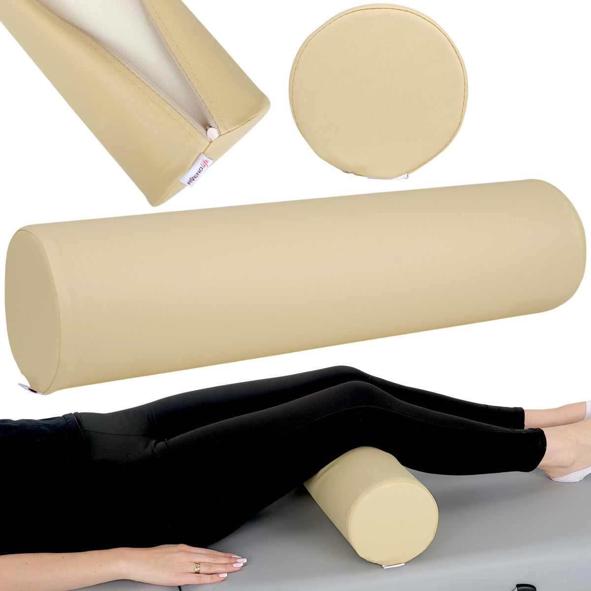 Pernă cilindru de poziționare pentru masaj 15x60 cm | Comfy Base
