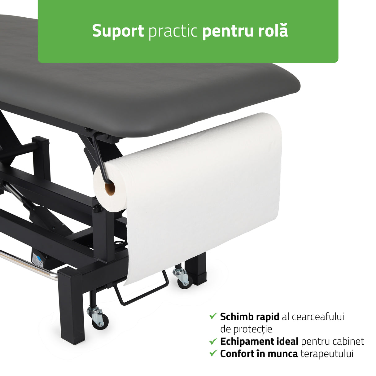 Masă de masaj electrică Fortis 2 Ergo | 2 segmente | Gri deschis-Alb / Gri-Negru | HR SR | Garanție 3 ani