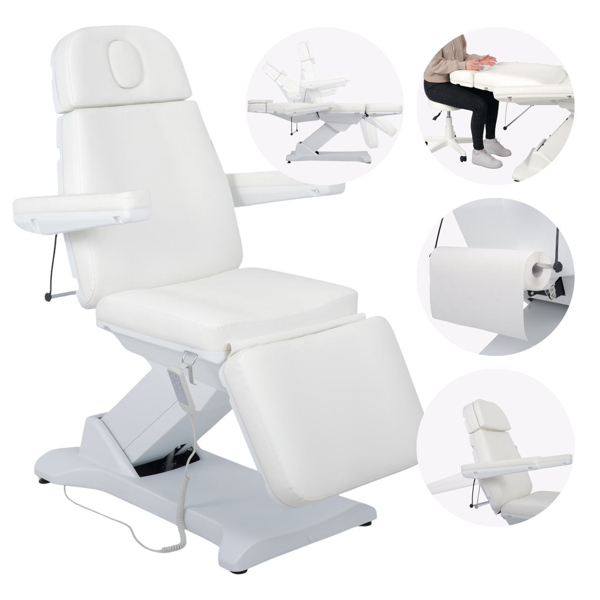 Fotoliu cosmetic, electric SELIA PRO 4 | Telecomandă manuală | 3 ani garanție!