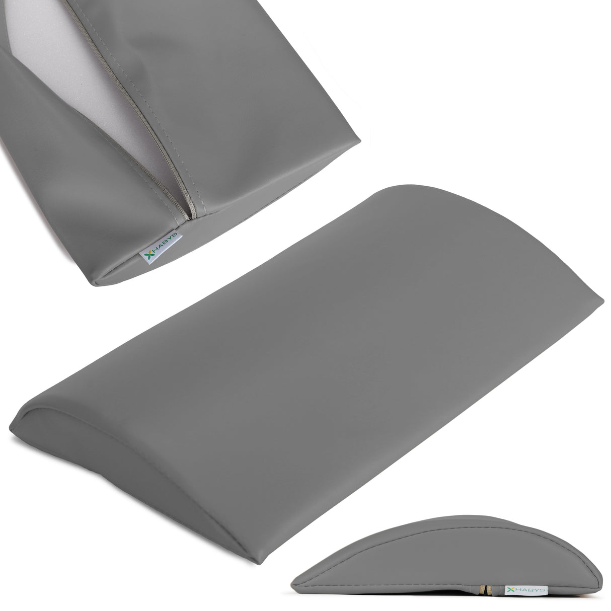 Pernă semi-cilindru de poziționare lombară pentru masaj 40x25x5 cm |  Tapițerie Satin Comfort