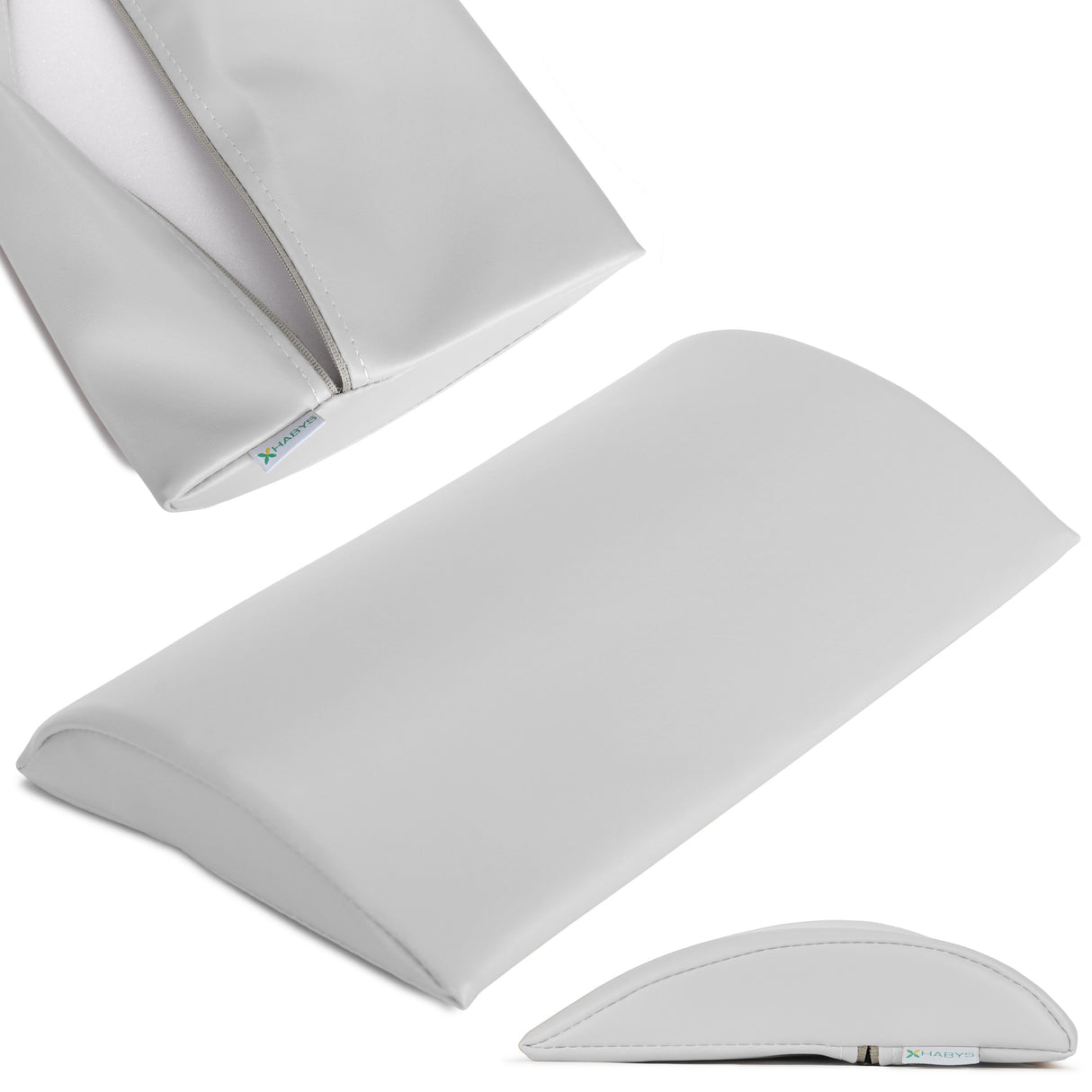 Pernă semi-cilindru de poziționare lombară pentru masaj 40x25x5 cm |  Tapițerie Satin Comfort