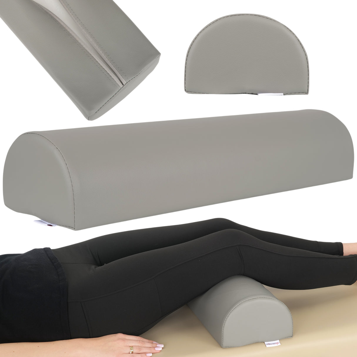 Pernă semi-cilindru de poziționare pentru masaj 60x18x12 cm | Comfy Base