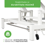 Masă de masaj electrică Fortis 2 Ergo | 2 segmente | Gri deschis-Alb / Gri-Negru | HR SR | Garanție 3 ani