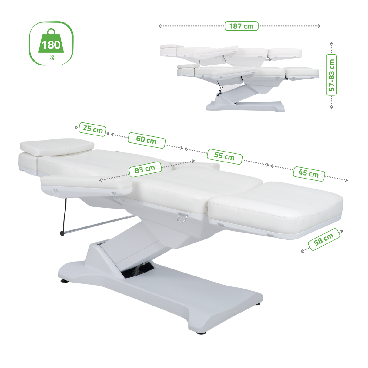 Fotoliu cosmetic, electric SELIA PRO 4 | Telecomandă manuală | 3 ani garanție!