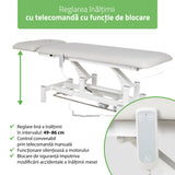 Masă de masaj electrică Fortis 2 Ergo | 2 segmente | Gri deschis-Alb / Gri-Negru | HR SR | Garanție 3 ani