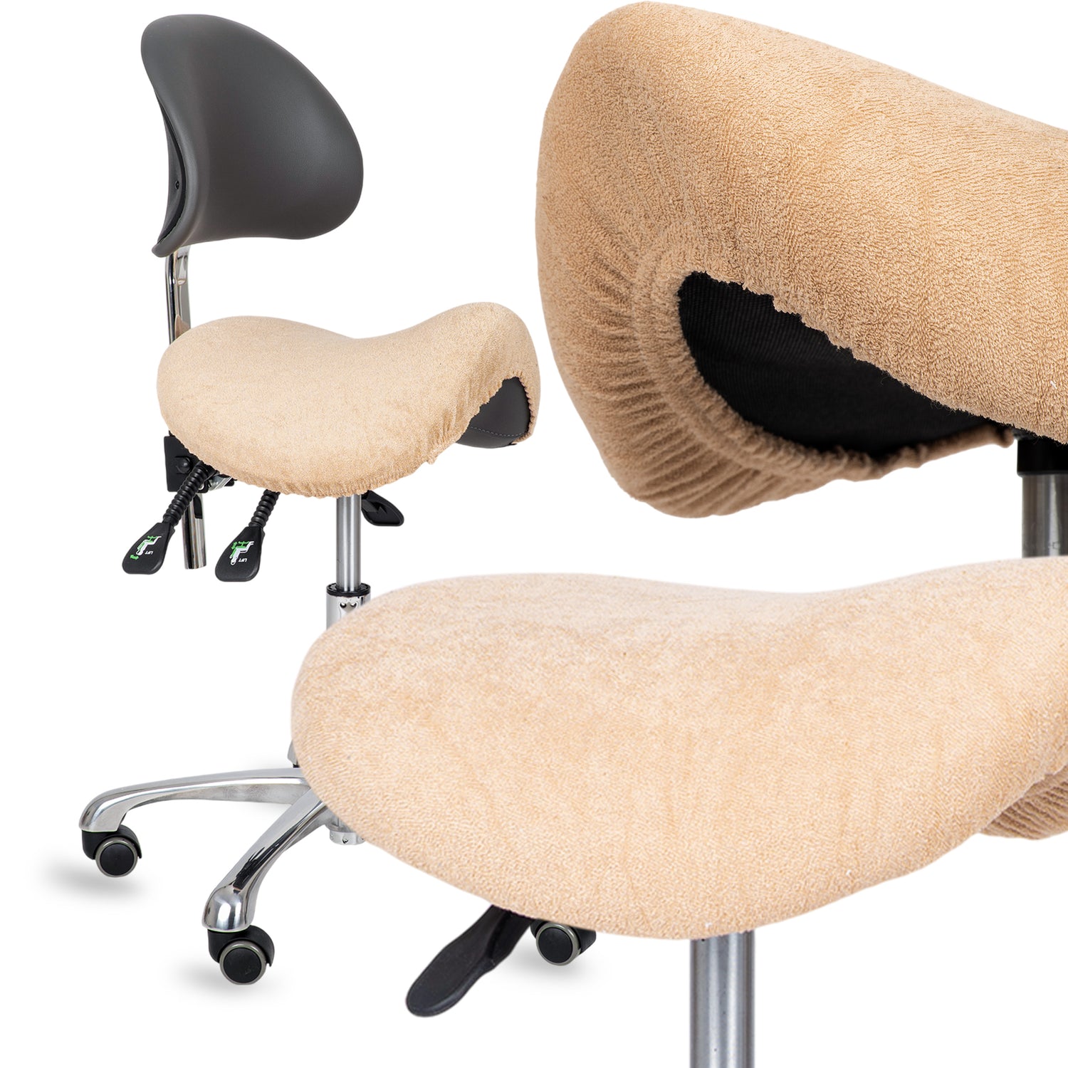 Husă din material frotir pentru Taburet | Sacaun cu roți | Diametru 34-40 cm