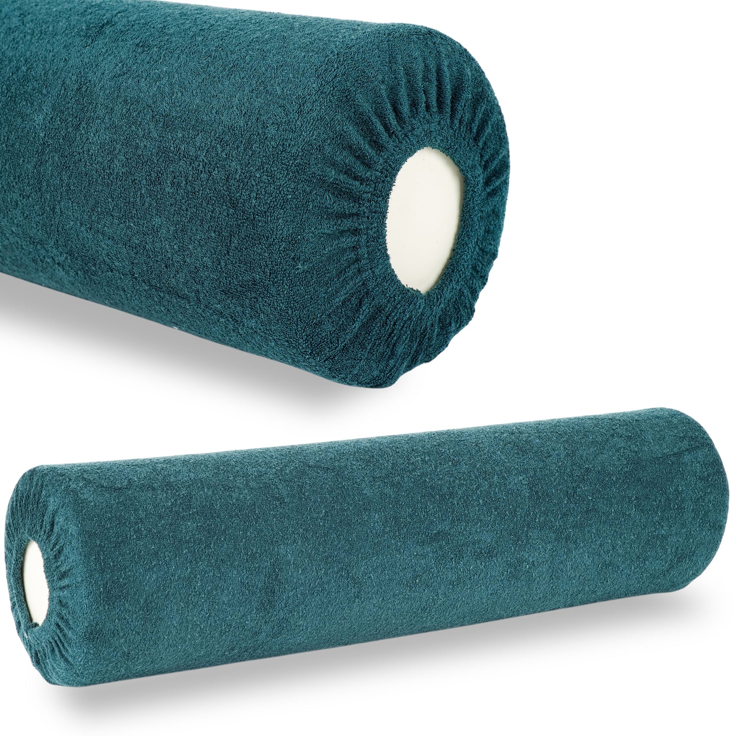 Husă din frotir textil cu elastic pentru cilindru, rolă de poziționare | 15x60 cm | Bej Negru Gri Verde