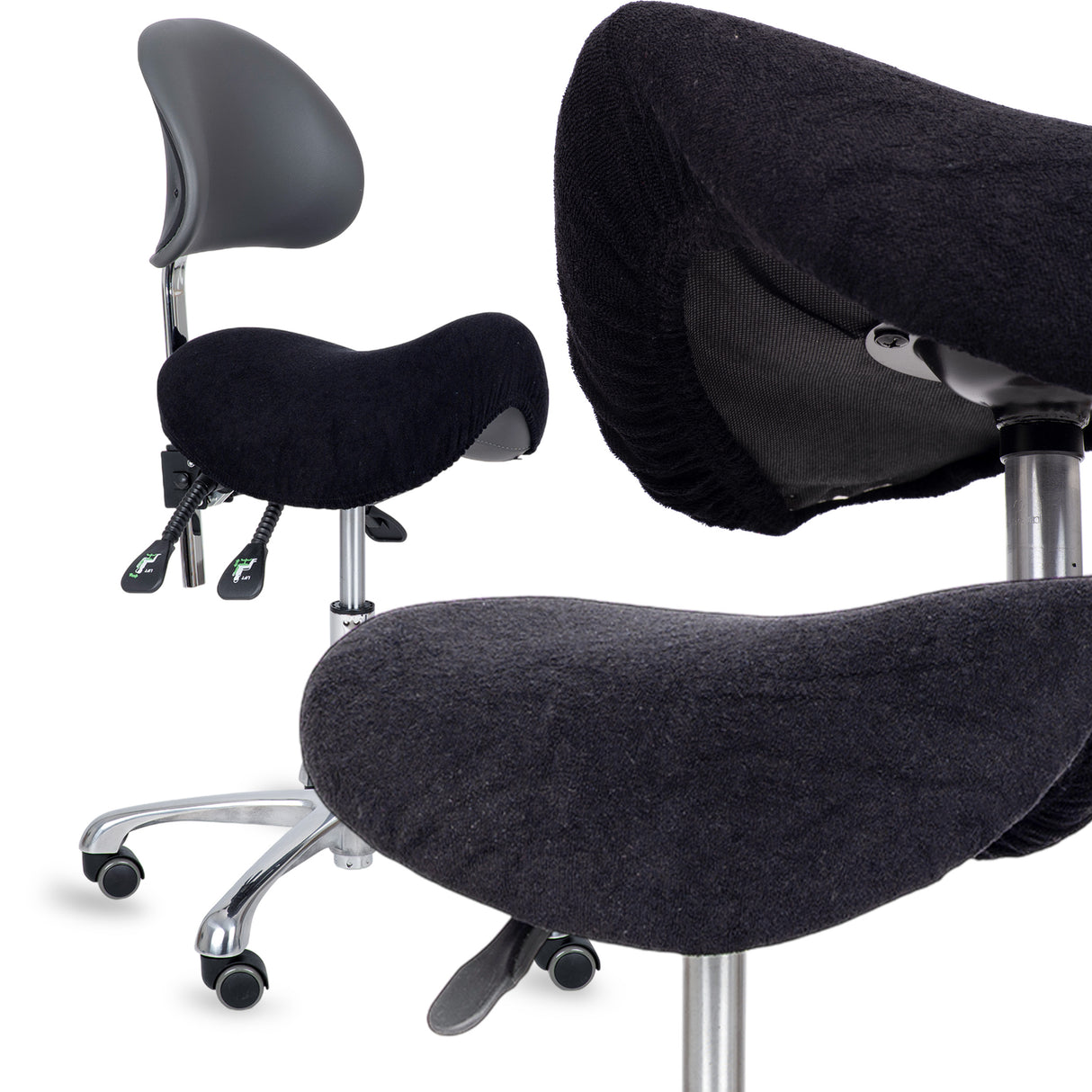 Husă din material frotir pentru Taburet | Sacaun cu roți | Diametru 34-40 cm