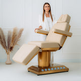 Fotoliu cosmetic electric încalzit Amber | Telecomandă manuală | Panou control | 4 motoare | Habys