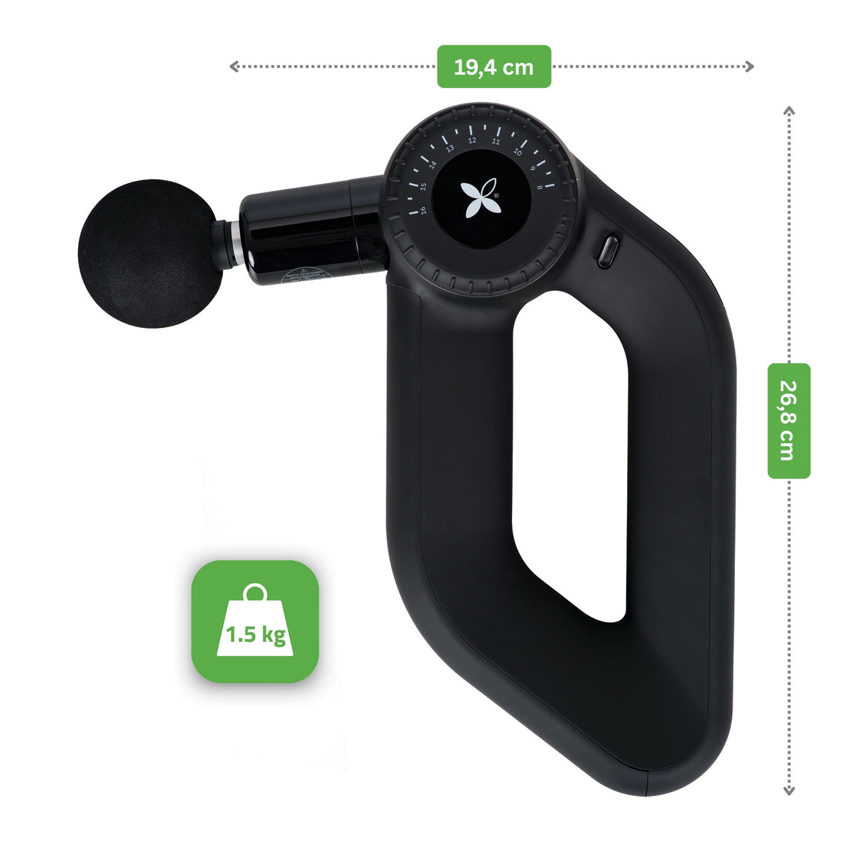 Pistol de masaj Habys Pro Therapy Max | Dispozitiv de masaj | Aparat de masaj cu vibrații